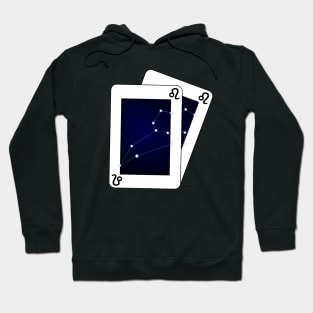 Leo Zodiac Sign Card Hoodie